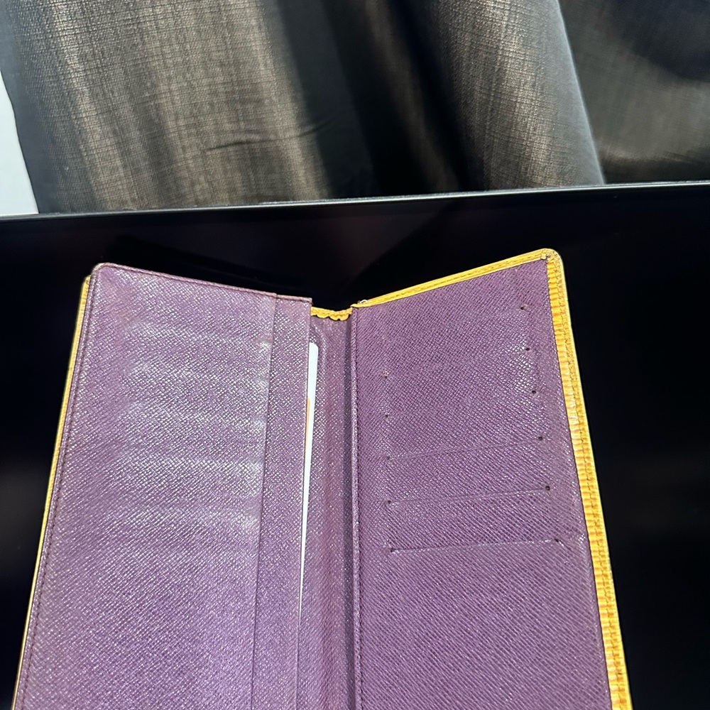 Authentic LOUIS VUITTON YELLOW EPI WALLET